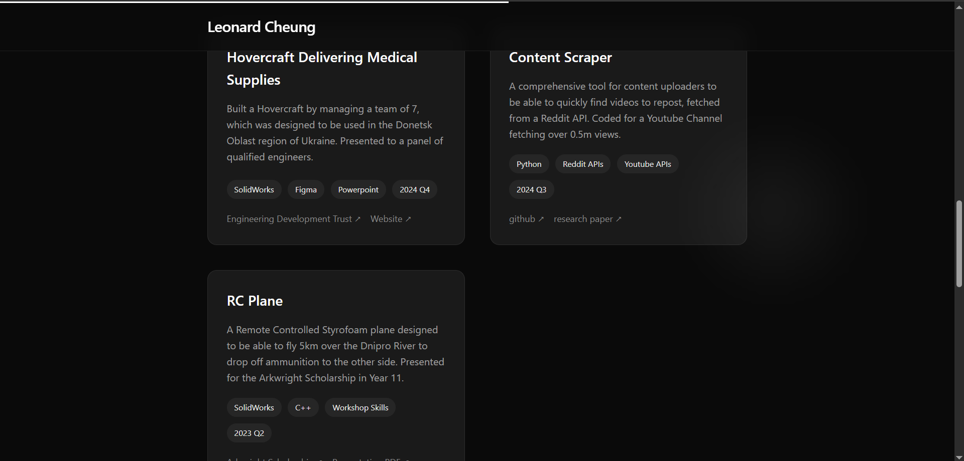 Portfolio Website Project Visualization